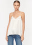 The Racer Charmeuse Cami White