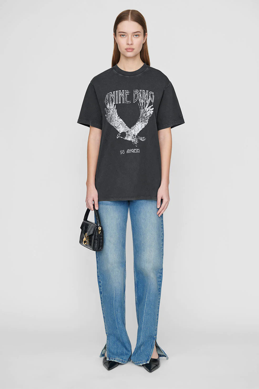 Lili Tee Eagle Washed Black Deval boutique Wanaka