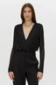 Ervina V-Neck Bodysuit Black