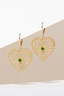 Amor Earrings Gold - Chrome Diopside
