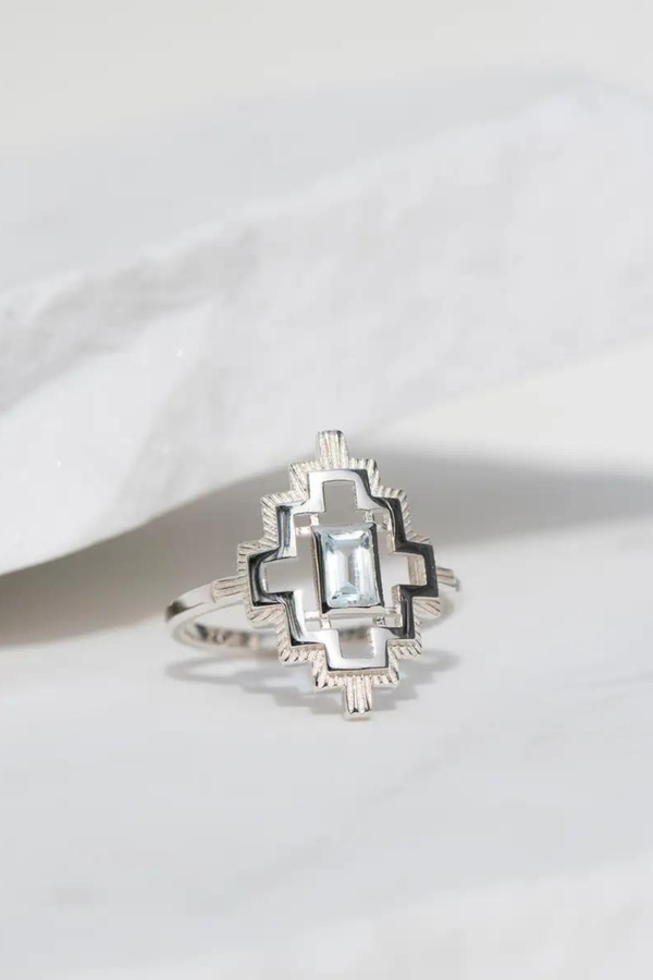 Munay Ring Sterling Silver - Aquamarine