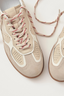 Rife Grain Cream Leather Sneaker