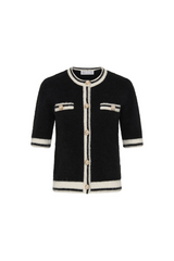 Sutton Knit Top Black And Ivory