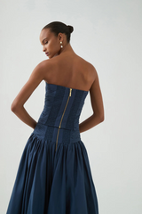 Sunbeam Ruched Bustier Slate