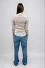 Sara Long Sleeve Rib Top Off White/Butter