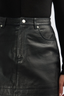 Core Leather Mini Skirt Black