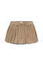 Pleated Mini Skirt Khaki