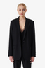 Allan Wool Blazer Jacket Black