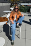 Bilos Cropped Leather Jacket Caramel
