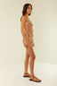 High Waisted Bikini Bottoms Brown Emblem