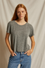 Harley Cotton Boxy Crew Tee Heather Grey