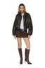 Alpha Crop Bomber Worn Black