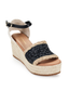 Aria Espadrille Wedge Black