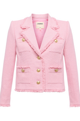 Sylvia Collared Jacket Pale Pink Gold