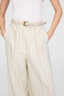 Nicola Belt Bone Crinkled Patent