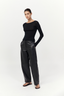 Baby Wool Long Sleeve Top Black