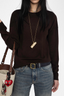 Cici Patch Jumper Dark Chocolate