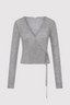 Baby Wool Wrap Top Grey Marle
