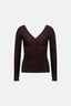 Ruched Long Sleeve Top Balsamic