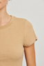 Gabby Rib Short Sleeve Sweater Suede