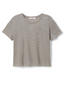 Harley Cotton Boxy Crew Tee Ivory/ Black Stripe