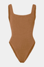 Square Neck Swim Metallic Cocoa