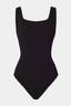 Coverage Square Neck Swim Black