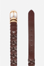 Brown Braided Leather Belt 30mm