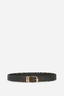 Black Braided Leather Belt 30mm