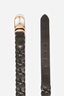 Black Braided Leather Belt 30mm