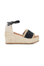 Aria Espadrille Wedge Black