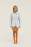 Vacanza Wrap Shirt Blue
