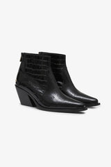 Tania Boots Black Embossed