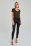 Farrah Skinny Ankle Leatherette Super Black