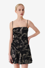 Thalia Mini Dress Black/Gold