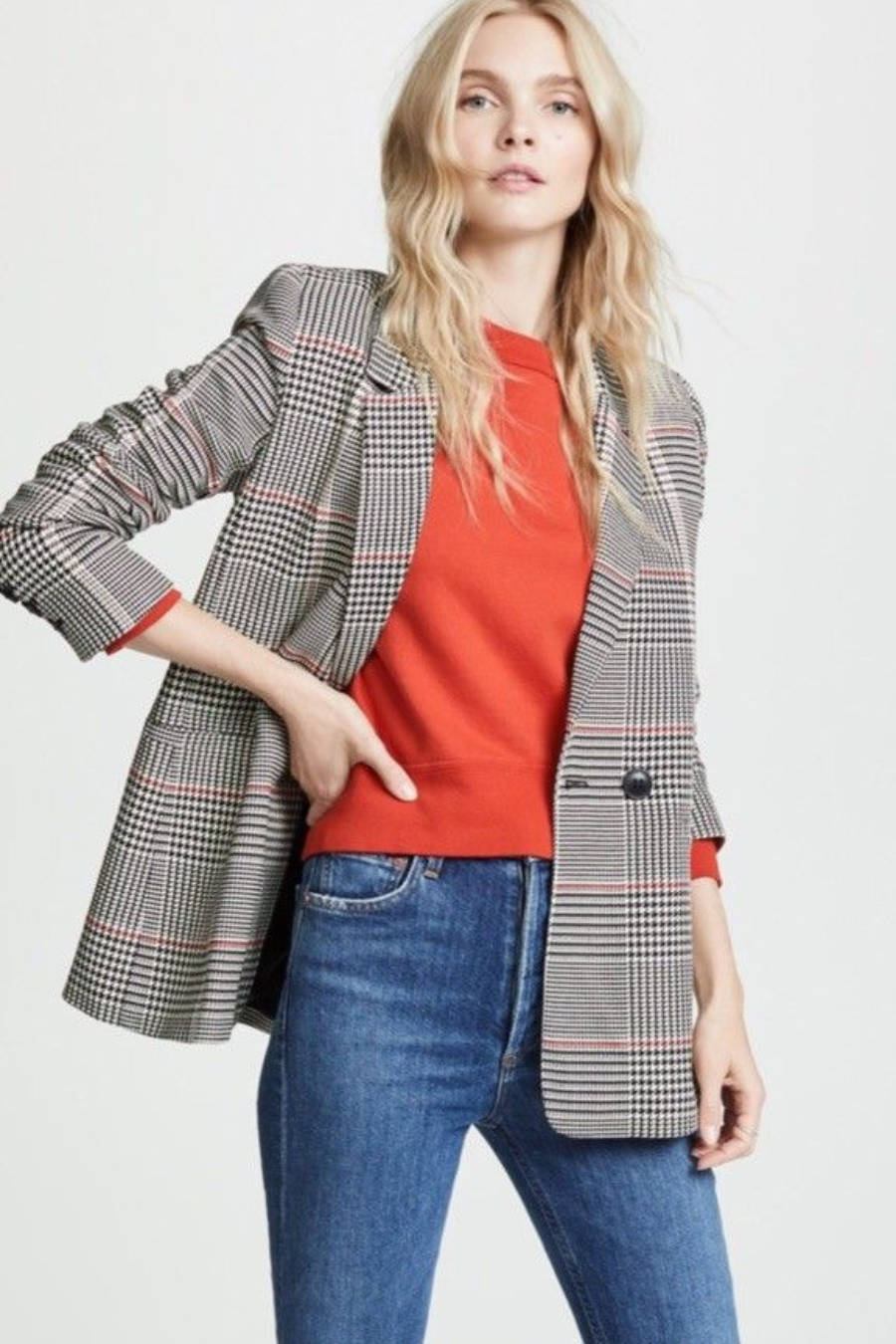 Anine bing 2025 madeleine blazer blue
