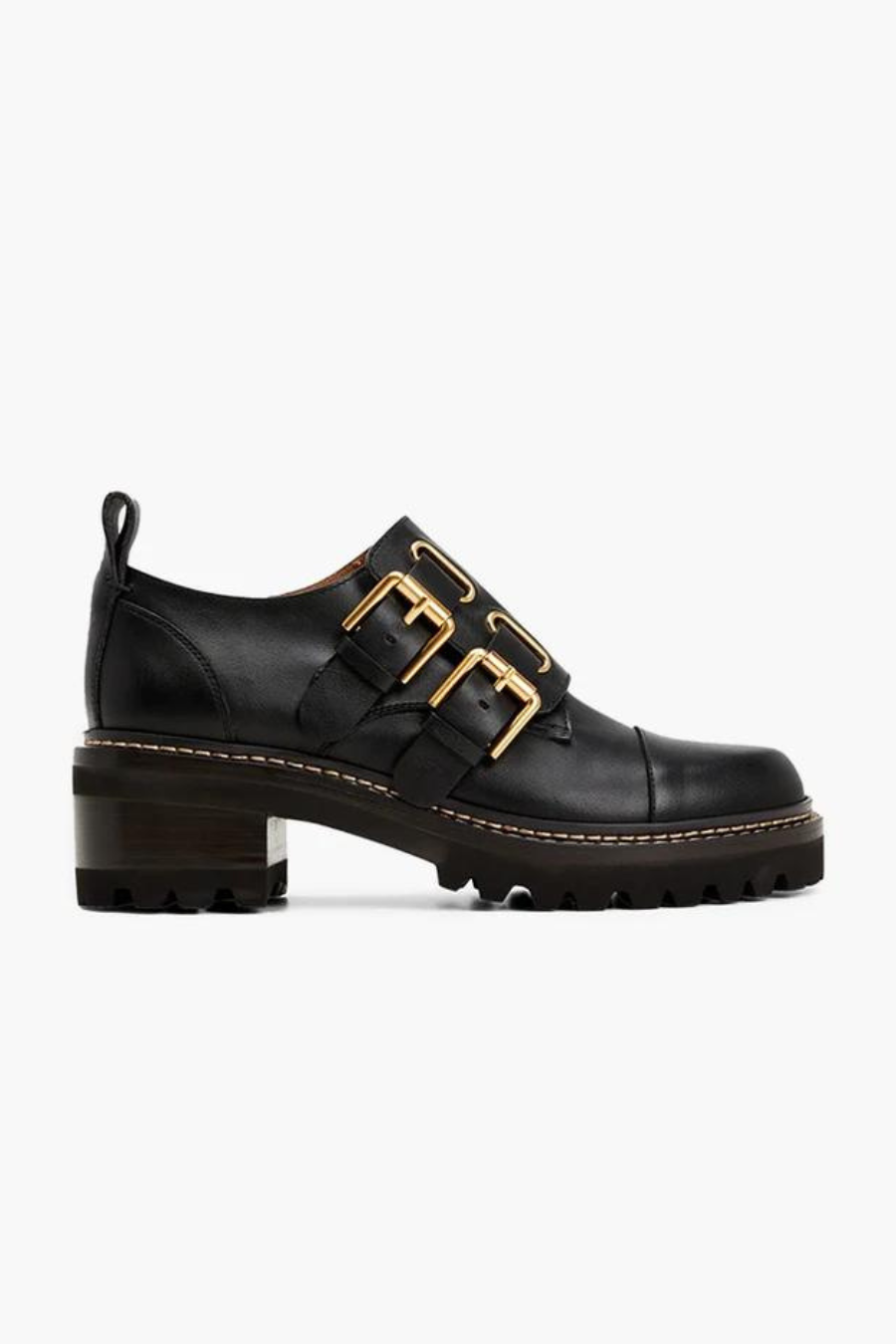 Mallory Heeled Brogues Black Deval boutique Wanaka