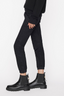 Banded Bottom Trapunto Pant Overdye Black