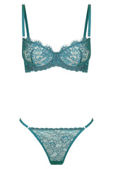 Maverick Underwire Lace Bra Emerald