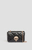 Medium Leather Moon Bag Noir