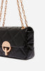 Medium Leather Moon Bag Noir