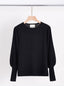 N.33 Cashmere Blend Bell Sleeve Sweater Black