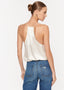 The Racer Charmeuse Cami White