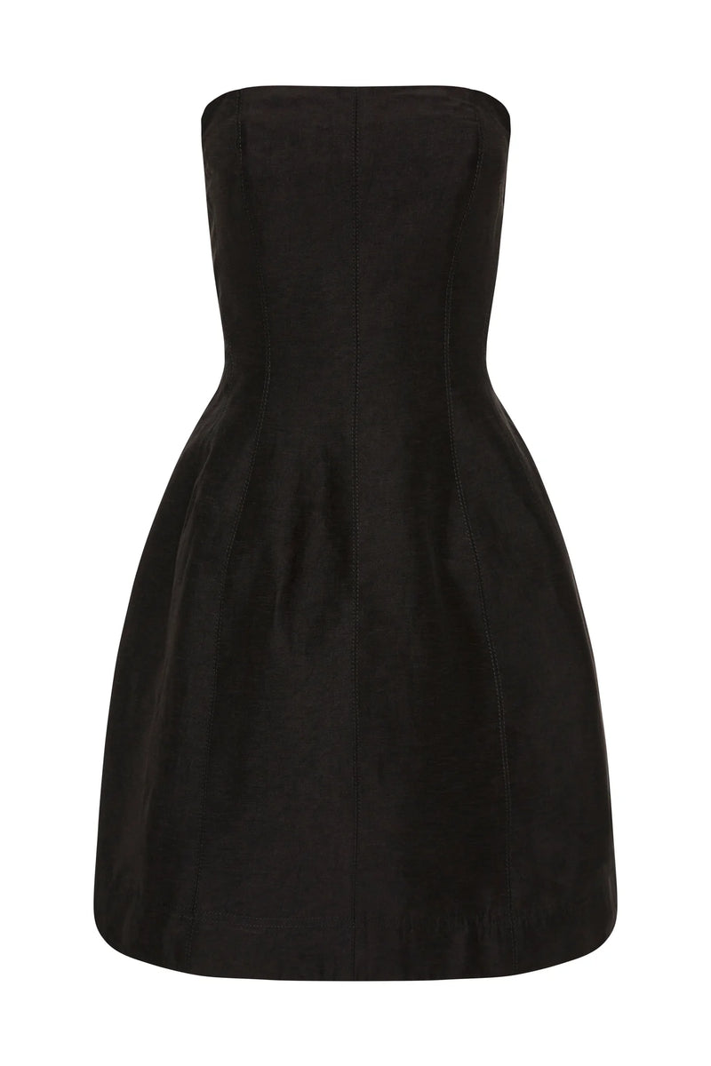 Baret Strapless Mini Dress Black