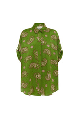 Dice Silk Shirt Forest