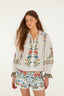 Stitched Garden Blouse Off-White