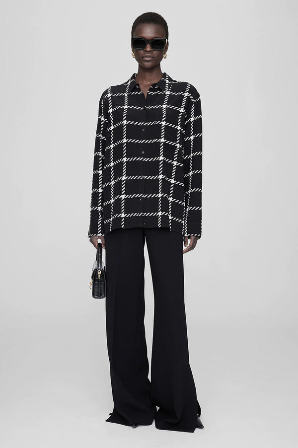 Aspen Shirt Black And White Plaid
