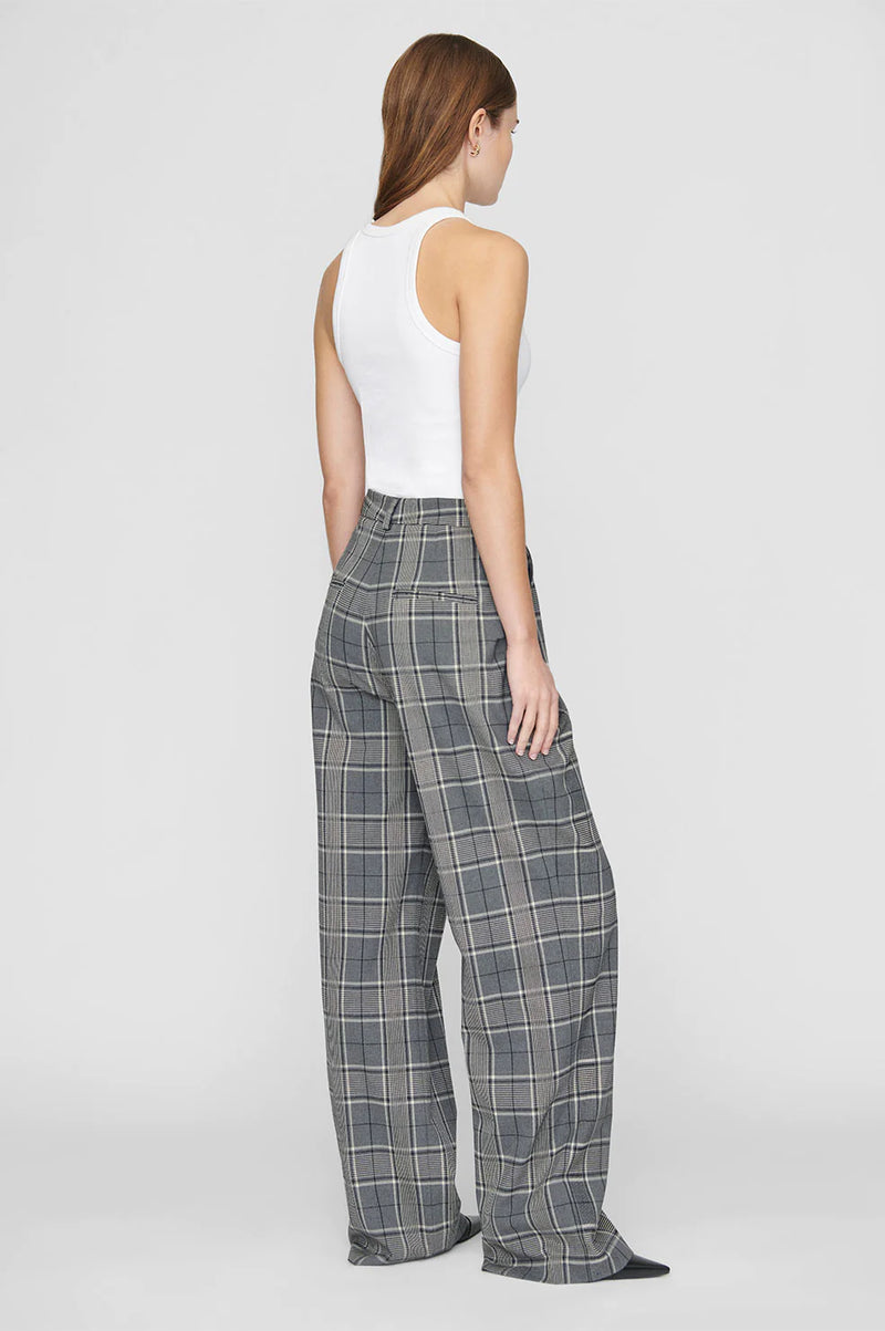 Carrie Pant Grey Plaid