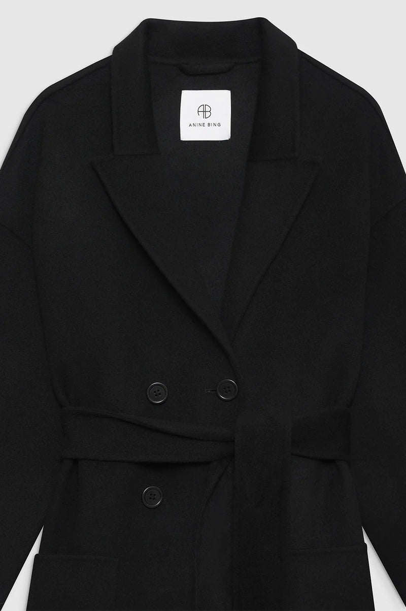 Dylan Coat Black Cashmere Blend