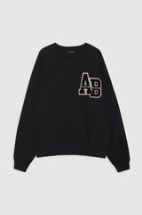 Miles Sweatshirt Letterman Black